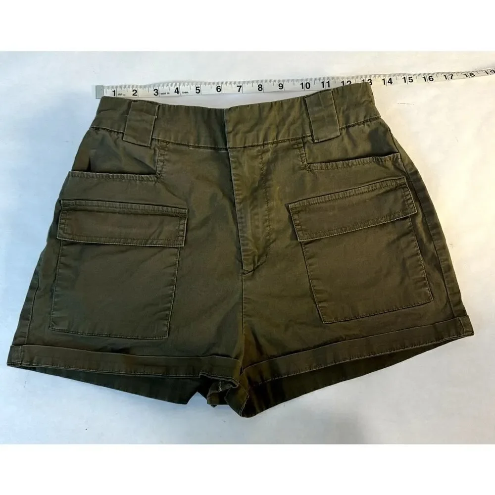 Garage Cargo Shorts Brown Pockets Utility - Size Small